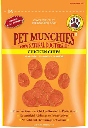 Picture of Pet Munchies Dog Chicken Chips - 8 x 100g