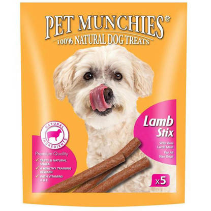 Picture of Pet Munchies Dog Lamb Stix - Pack 5 x 10