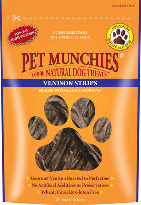 Picture of Pet Munchies Dog Venison Strip - 8 x 75g