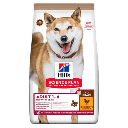 Picture of Hills Science Plan No Grain Medium Adult Dog food with Chicken 14kg