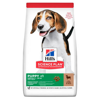 Picture of Hills Science Plan Medium Puppy with Lamb and Rice 4 x 800g