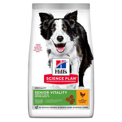 Picture of Hills Science Plan Senior Vitality Mature Adult Dog with Chicken and Rice 14kg