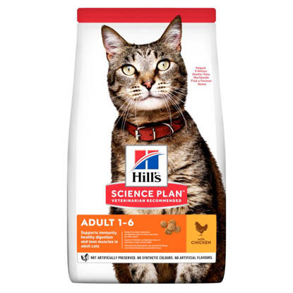 Picture of Hills Science Plan Adult Optimal Care Cat Food with Chicken 6 x 300g
