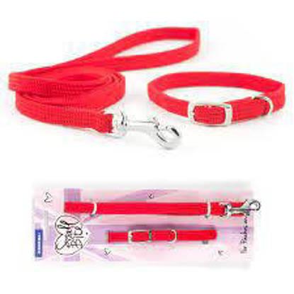 Picture of Ancol Puppy Soft Weave Collar and Lead set - Red