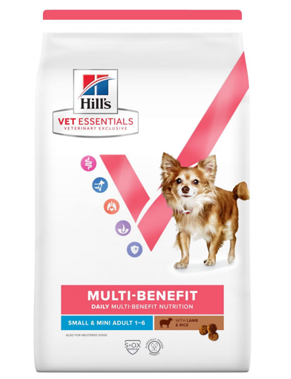 Picture of Hill's Vet Essentials Multi-Benefit Small & Mini Dry Dog Food with Lamb & Rice - 2kg