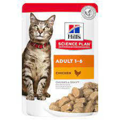 Picture of Hills Adult  Feline 1-6 Years Chicken Pouches 12 x 85g