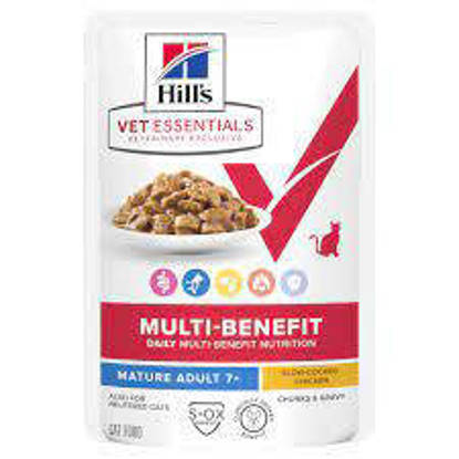 Picture of Hill's VET ESSENTIALS Mature Adult cat wet food with slow-cooked chicken - 12 x 85g