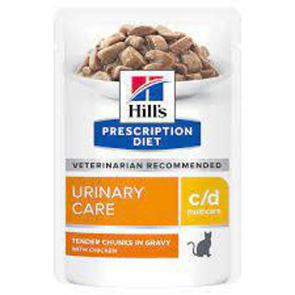 Picture of Hills C/D Multicare Urinary Stress Cat Food Pouches Chicken 12 x 85g