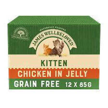 Picture of James Wellbeloved Chicken Kitten Jelly Pouch Gluten Free Cat Food - 48 x 85g - copy